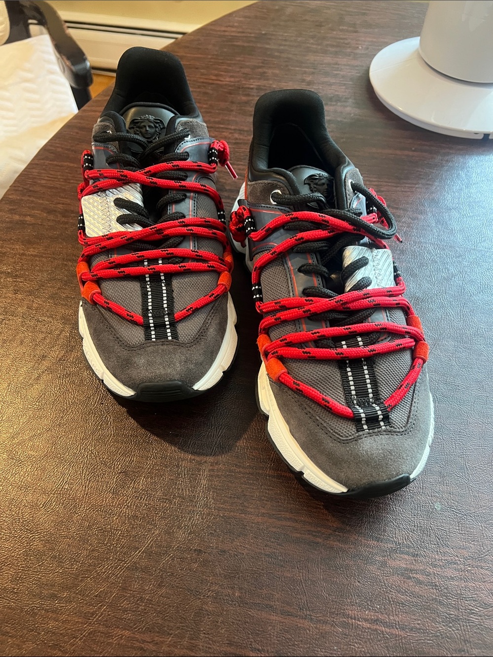 Men’s Versace Medusa head suede size 40